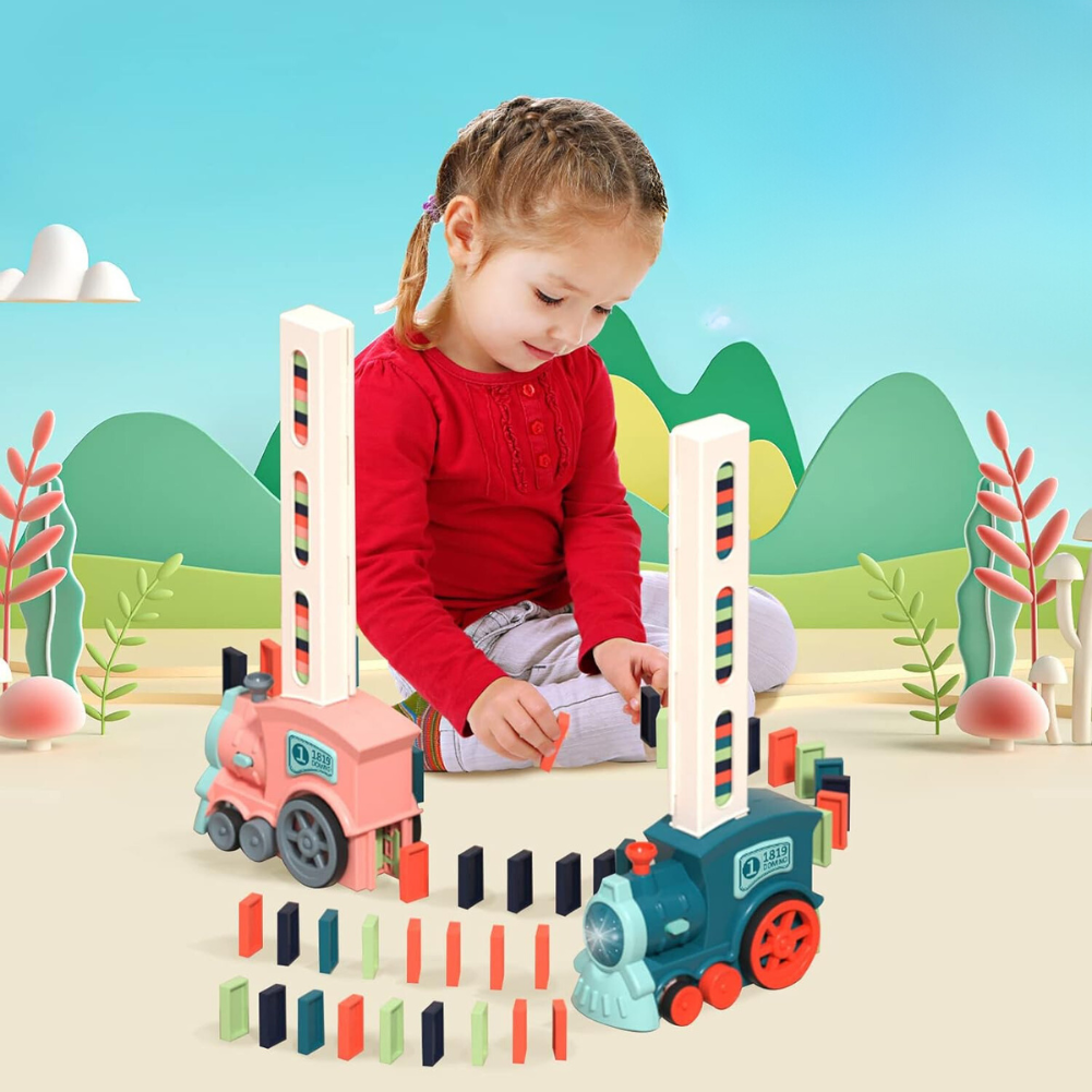 Domino Thrill Rider Train™ Automatic Domino Building